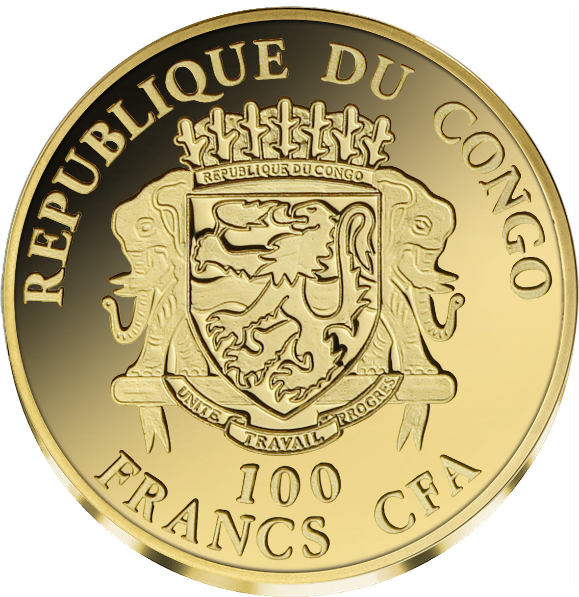 2024 Congo Three Musketeers 0.5g Gold Coin