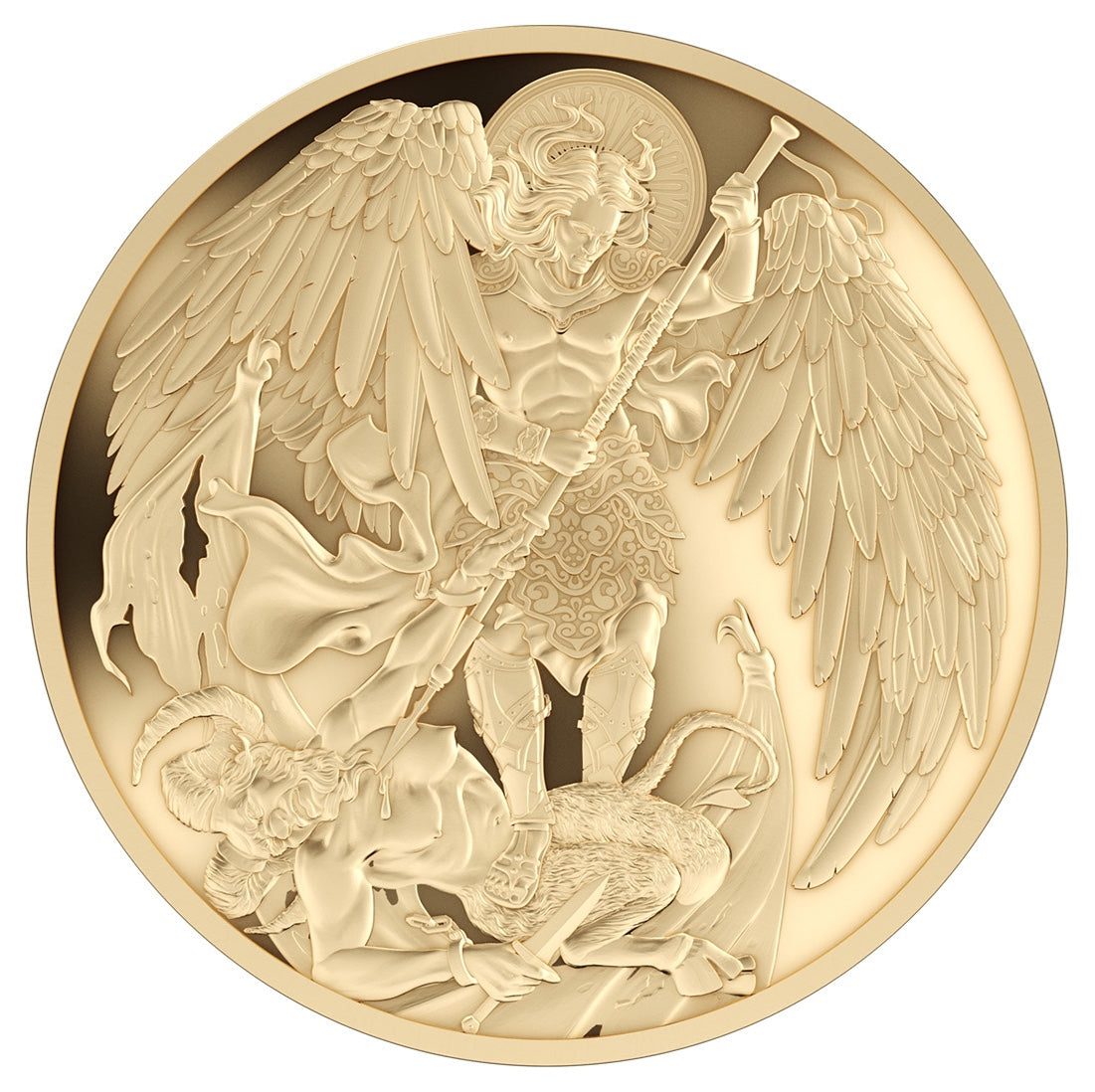 2025 Niue Archangel Michael Proof 0.5g Gold Coin