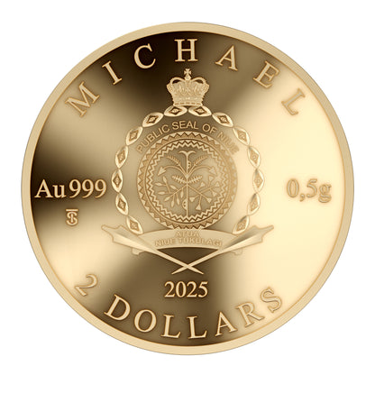 2025 Niue Archangel Michael Proof 0.5g Gold Coin
