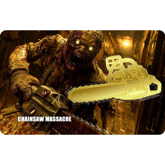 2026 Chainsaw Massacre Shaped 1/500 oz Gold in Card (06/16)