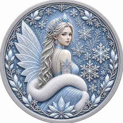 FIRE AND ICE FAIRY 5oz Copper HIGH RELIEF ON BOTH SIDES & Colorized