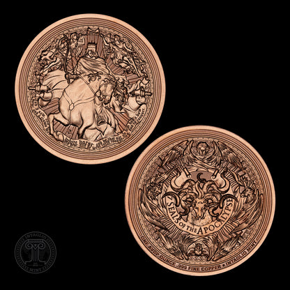 Intaglio Mint Seven Seals of the Apocalypse - White Horse 1 oz Copper Round (08/03)