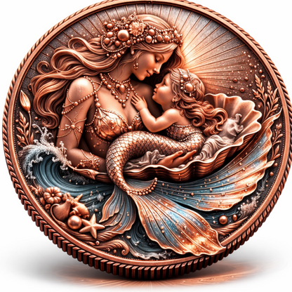 In Stock! See the back! OCEAN’S ETERNAL LOVE MERMAID 1 oz Copper High Relief (4/20)