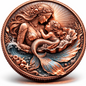 In Stock! See the back! OCEAN’S ETERNAL LOVE MERMAID 1 oz Copper High Relief (4/20)