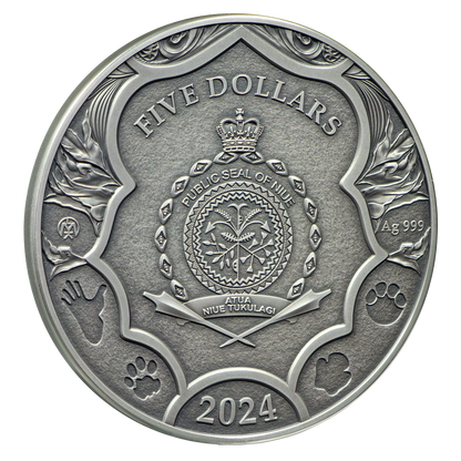 2024 Niue Save the Powers Elephant 2 oz Silver Coin (04/08)