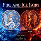 FIRE AND ICE FAIRY 5oz Copper HIGH RELIEF ON BOTH SIDES & Colorized