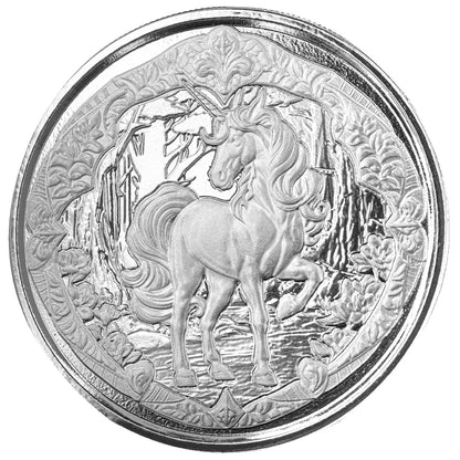 In Stock! 2024 Fiji Unicorn BU Alpha Strike 1 oz Silver Coin in Card
