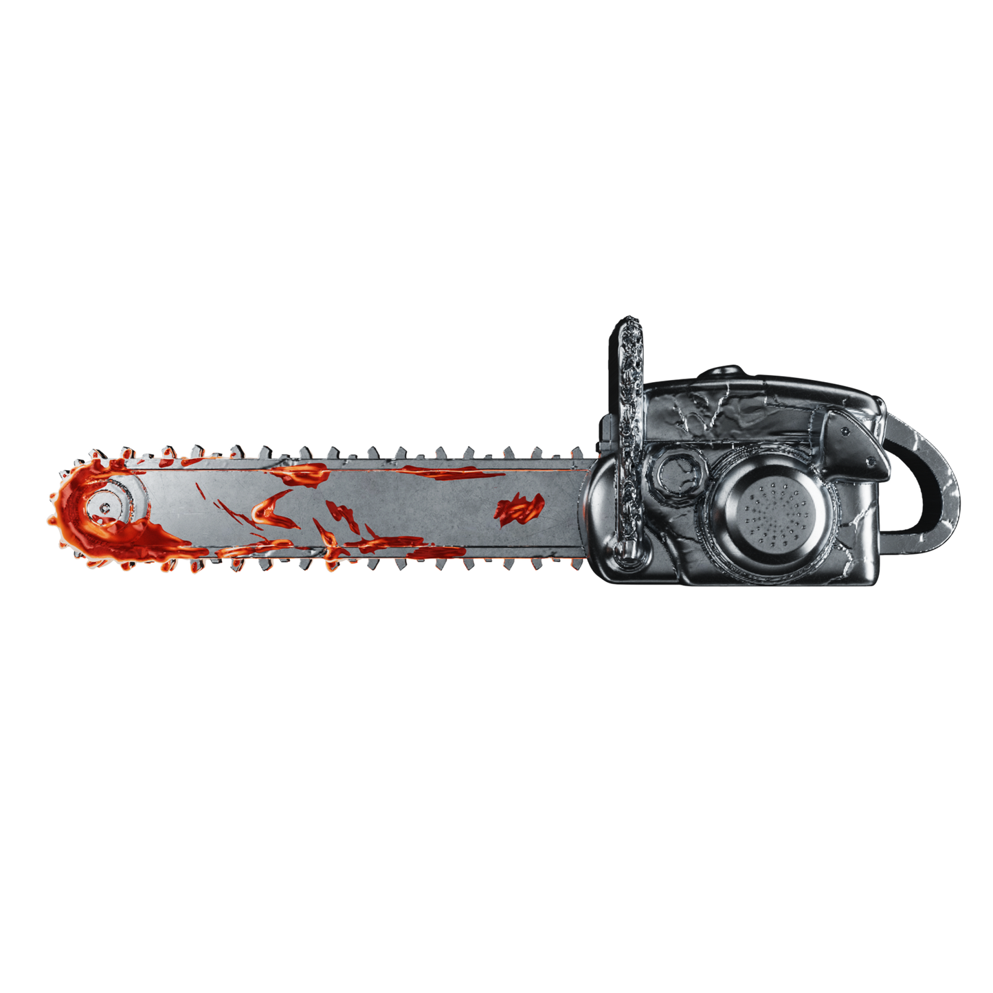In Stock! 2025 Ghana Bloody Chainsaw 3d Shaped 2 oz Silver Coin (10/14) - Options: Original Mint Packaging