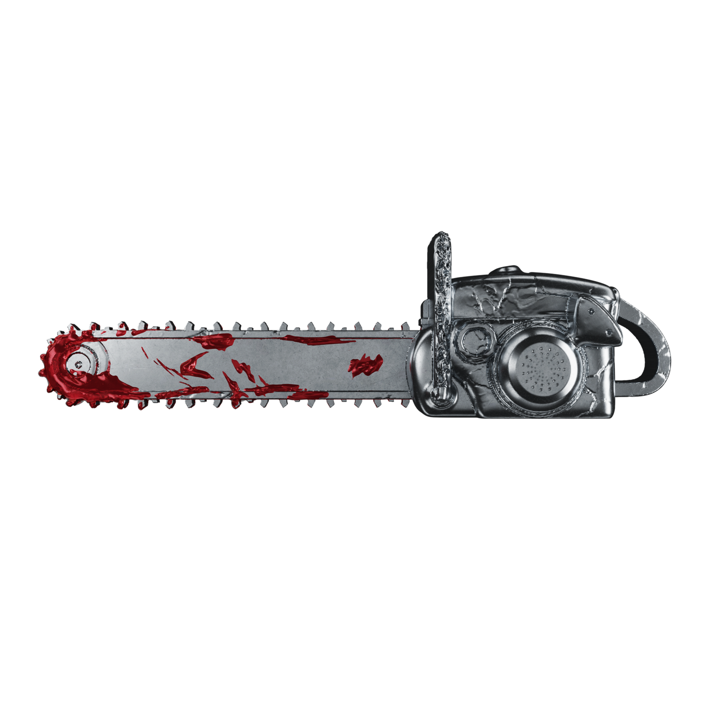 In Stock! 2025 Ghana Bloody Chainsaw 3d Shaped 2 oz Silver Coin (10/14) - Options: Original Mint Packaging