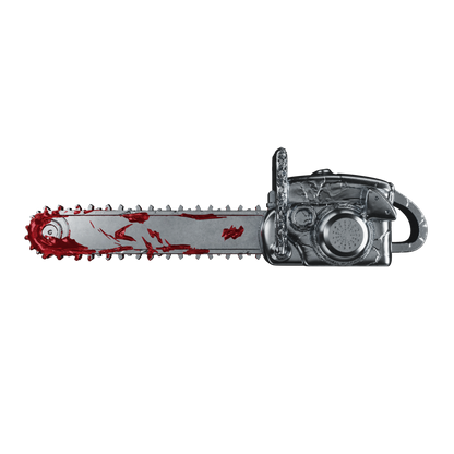 In Stock! 2025 Ghana Bloody Chainsaw 3d Shaped 2 oz Silver Coin (10/14) - Options: Original Mint Packaging