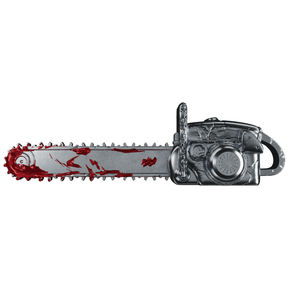 In Stock! 2025 Ghana Bloody Chainsaw 3d Shaped 2 oz Silver Coin (10/14) - Options: Original Mint Packaging