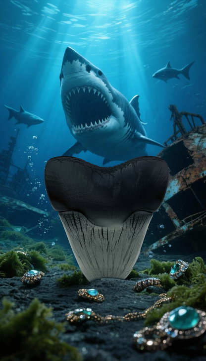 2025 Ghana 3D Megalodon Shark Tooth 2 oz Silver Coin