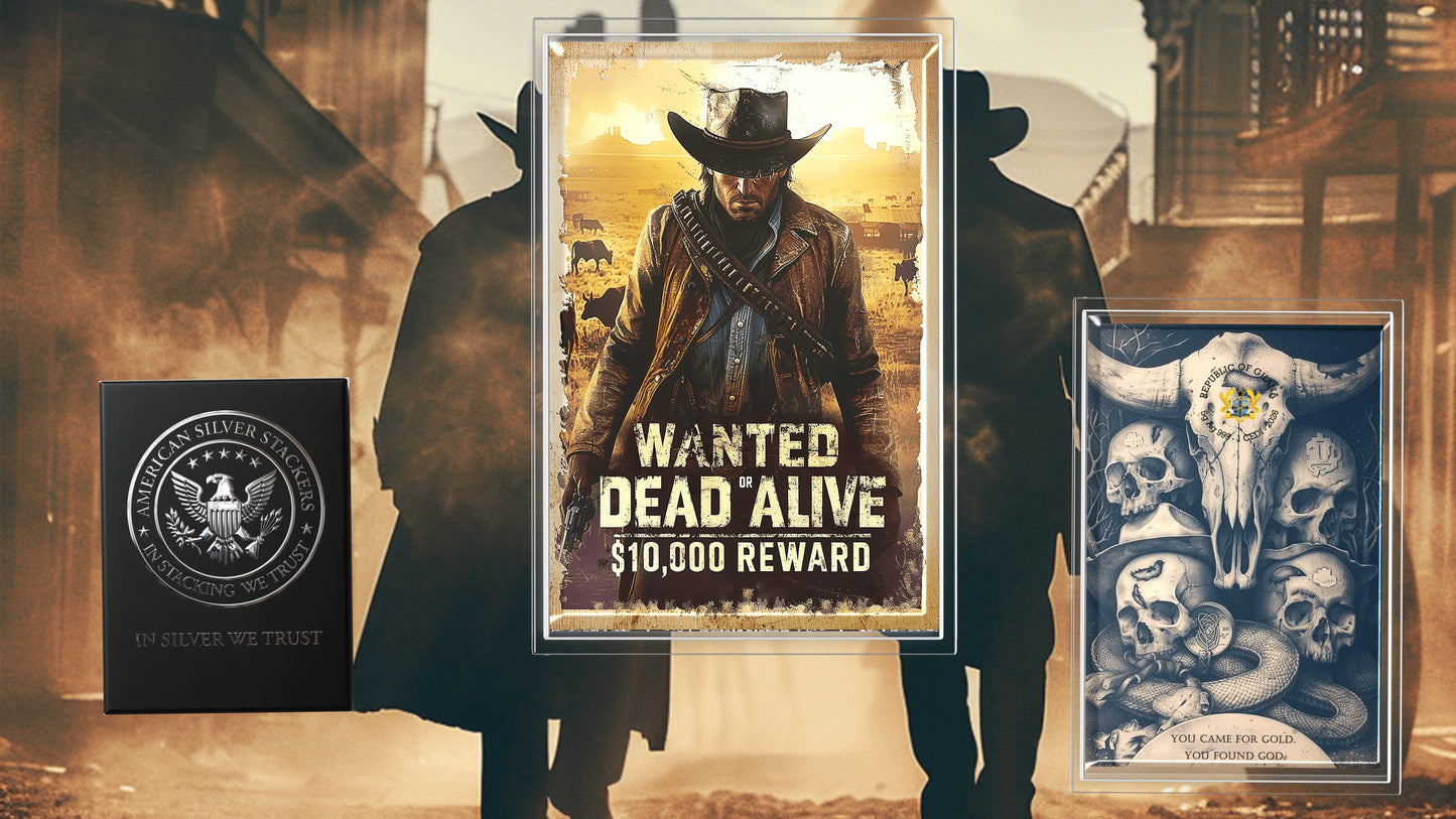 In Stock! 2026 Ghana Wanted Dead or Alive 5g Silver Foil (10/22)