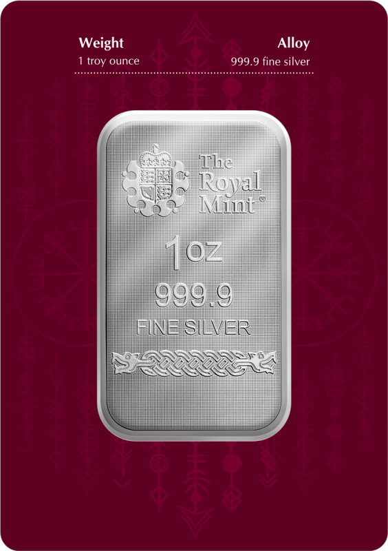 In Stock! Germania Mint Norse Gods Loki 1 oz Silver Bar in Card