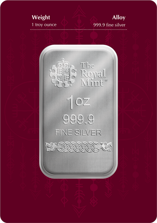 In Stock! Germania Mint Norse Gods Loki 1 oz Silver Bar in Card
