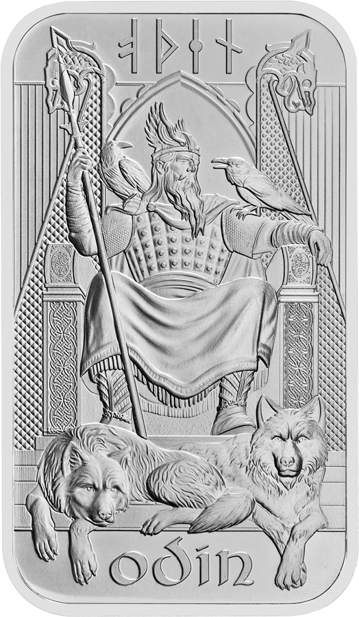 In Stock! Germania Mint Norse Gods Odin 1 oz Silver Bar in Card