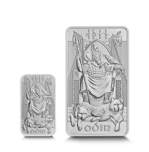 In Stock! Germania Mint Norse Gods Odin 1 oz Silver Bar in Card