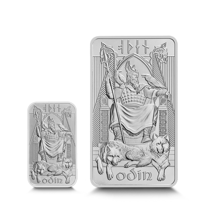In Stock! Germania Mint Norse Gods Odin 1 oz Silver Bar in Card