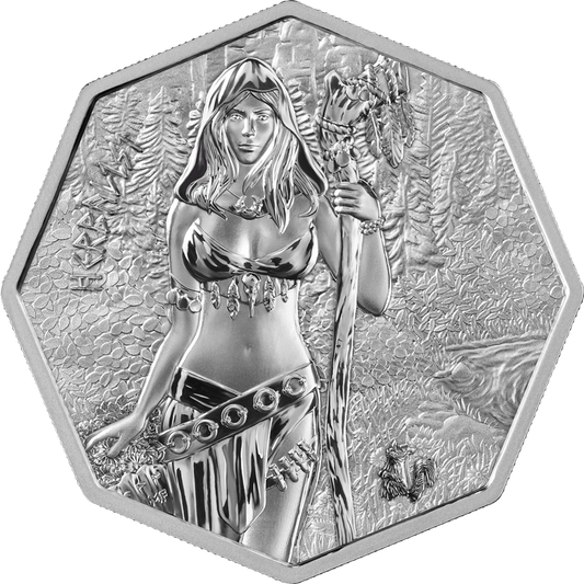 2025 Germania Witchcraft Herbalist BU 1 oz Silver Coin