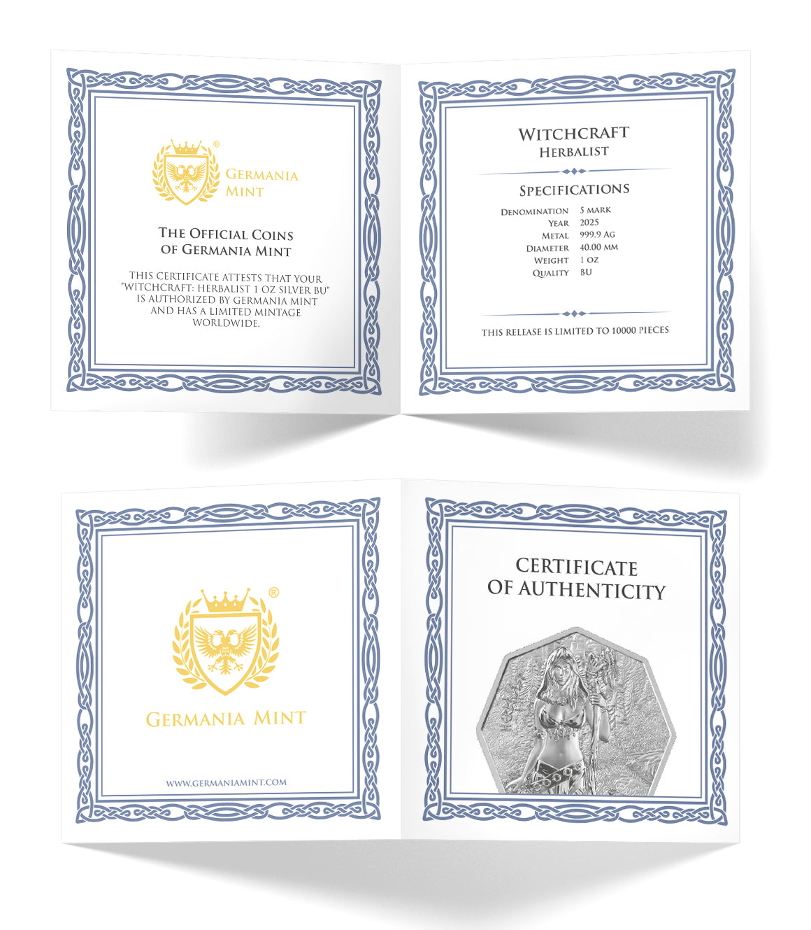 2025 Germania Witchcraft Herbalist BU 1 oz Silver Coin