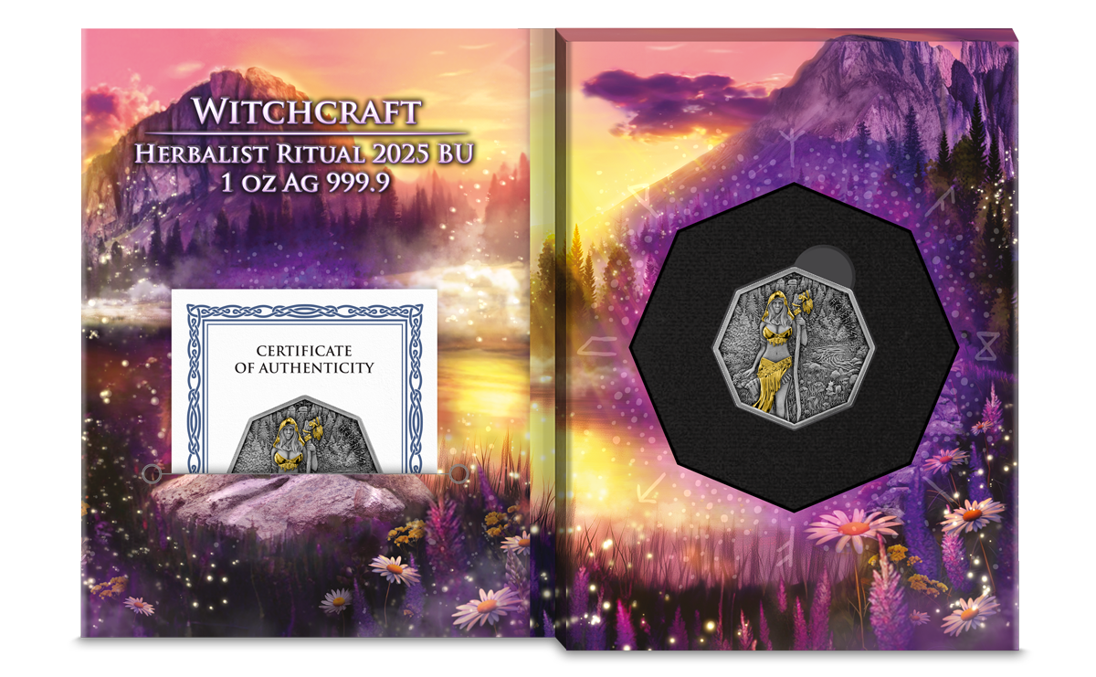 2025 Germania Witchcraft Herbalist Ritual Edition 1 oz Silver Coin