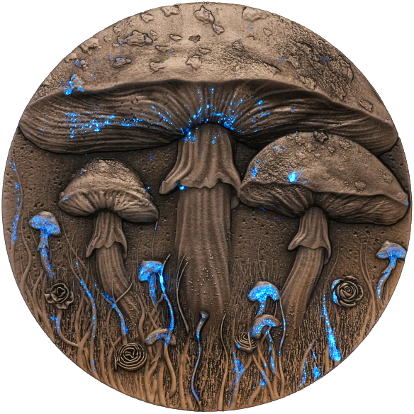 2025 Cameroon Magic Mushroom 2 oz Silver Coin (06/27)