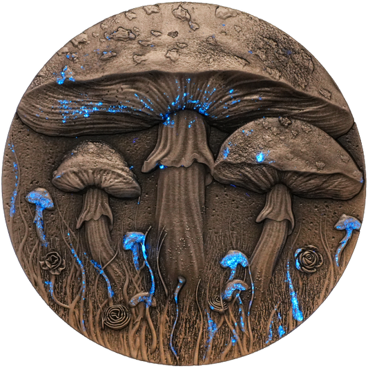 2025 Cameroon Magic Mushroom 2 oz Silver Coin (06/27)