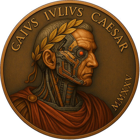 In Stock! Future in the Past Gaius Iulius Caesar - Roma Aeterna 1 oz Copper Medal