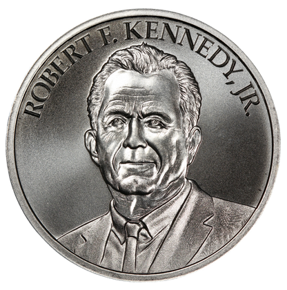 In Stock! 2024 Robert F. Kennedy MAHA 1 oz Silver Round by Intaglio Mint