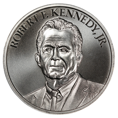 In Stock! 2024 Robert F. Kennedy MAHA 1 oz Silver Round by Intaglio Mint