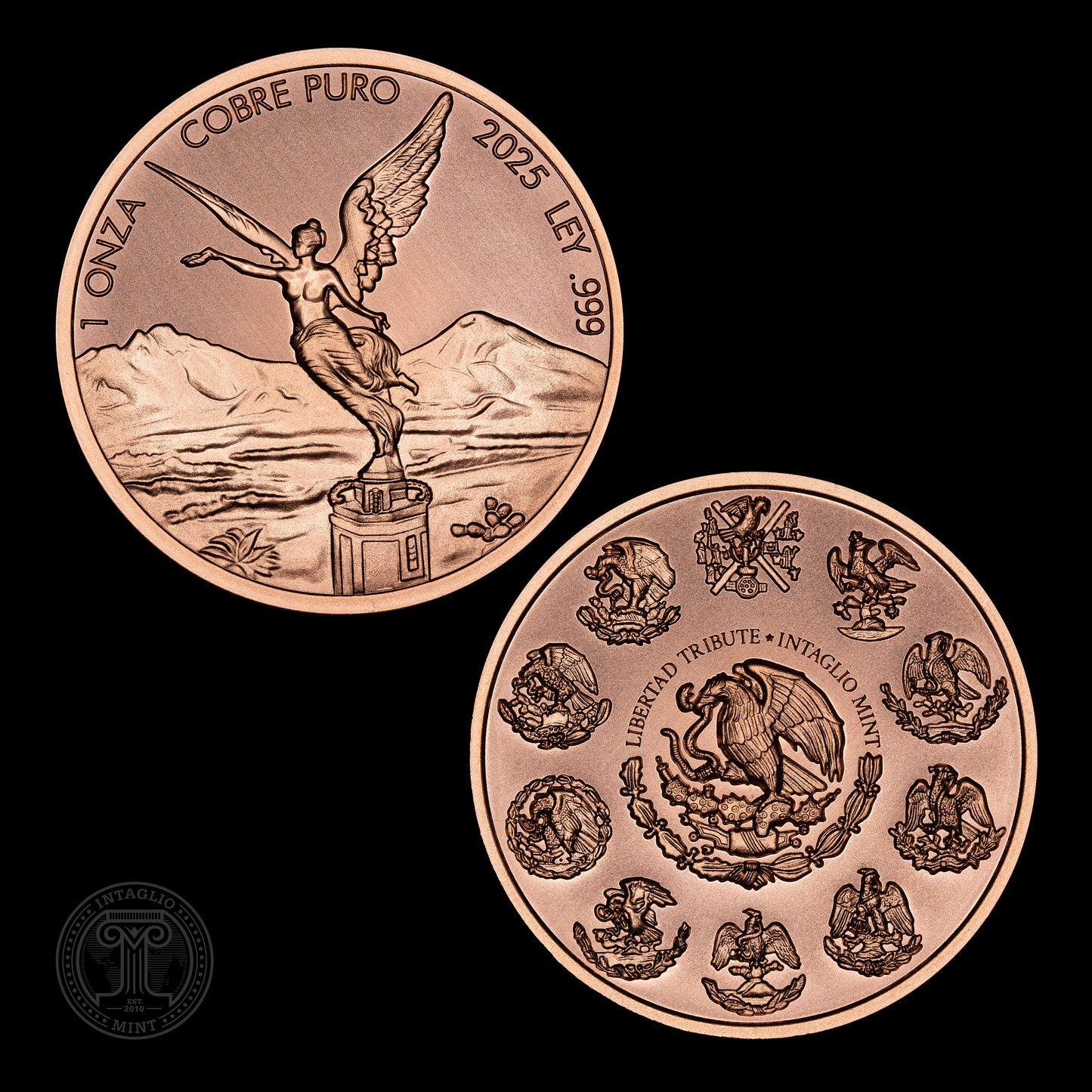 In Stock! 2025 Intaglio Libertad Tribute 1 oz Copper Round (09/03)