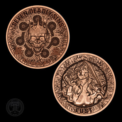 In Stock! 2025 Intaglio Seven Deadly Sins Lust 1 oz Copper Round