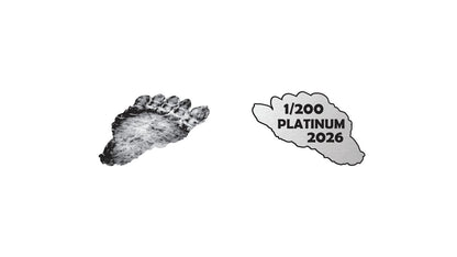 2026 Yeti Footprint Shaped 1/200 oz Platinum Medal in Card (06/09)