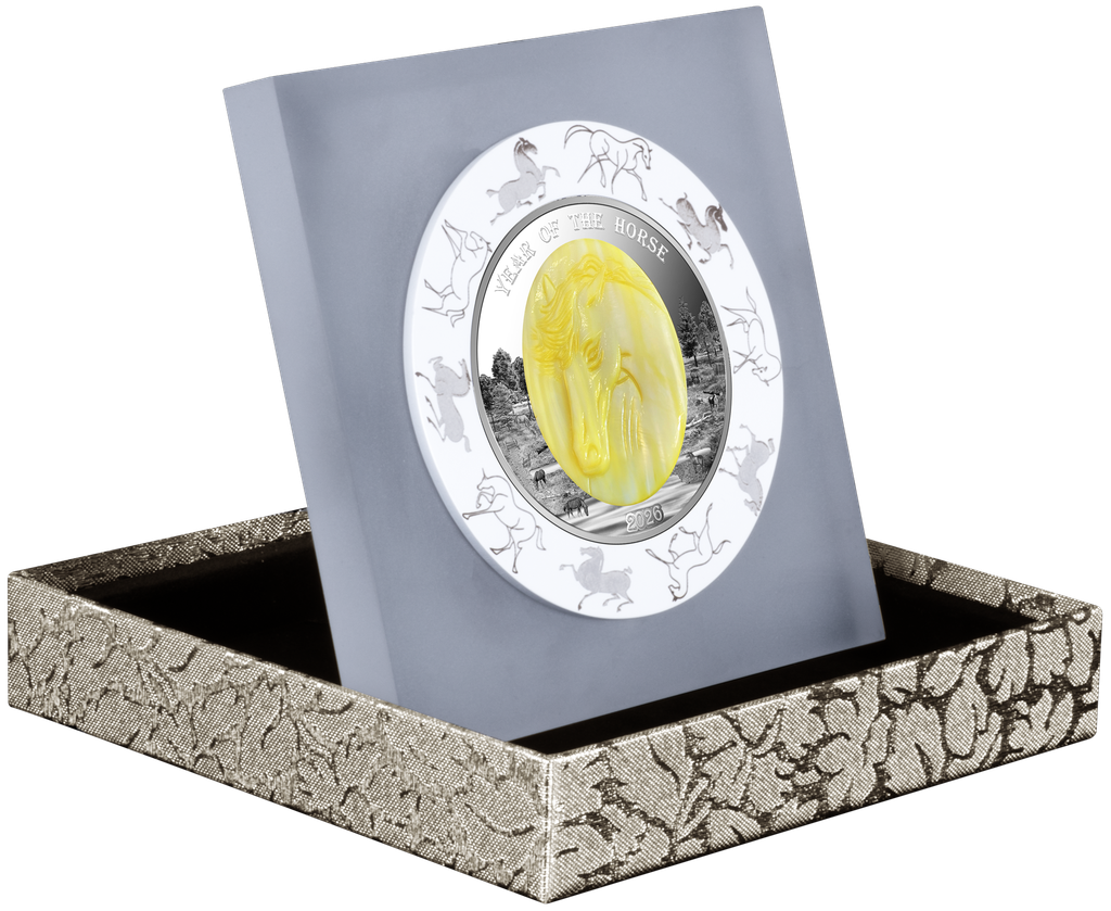 Factory Special! 2026 Solomon Islands Lunar Horse Mother-of-Pearl 5 oz Silver Coin