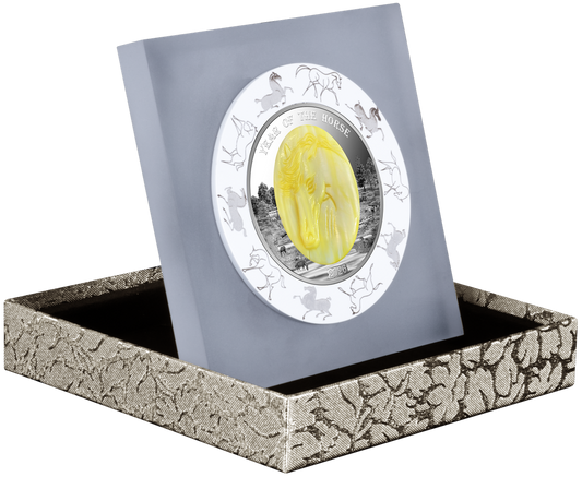 Factory Special! 2026 Solomon Islands Lunar Horse Mother-of-Pearl 5 oz Silver Coin