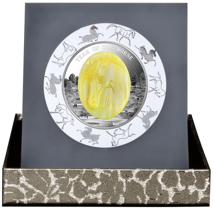Factory Special! 2026 Solomon Islands Lunar Horse Mother-of-Pearl 5 oz Silver Coin