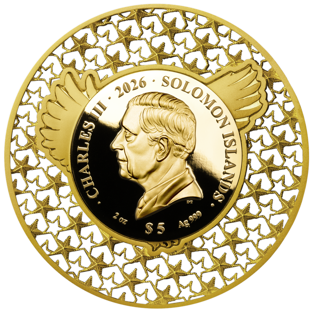 Factory Special! 2026 Solomon Islands American Bald Eagle Filigree Gold Gilt 2 oz Silver Coin (06/09)
