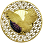 Factory Special! 2026 Solomon Islands American Bald Eagle Filigree Gold Gilt 2 oz Silver Coin (06/09)
