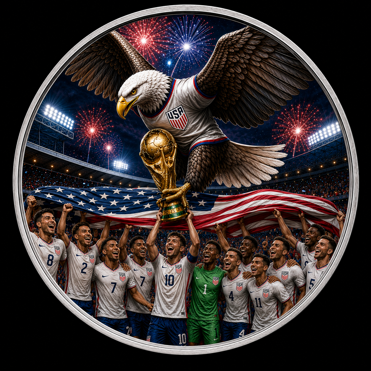 Estimate: 2026 U.S. Eagle World Cup Edition 1 oz Silver Coin (06/11)