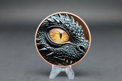 2025 Dragon Lore 5oz .999 Copper Hi-Relief Medal. Must see the back!