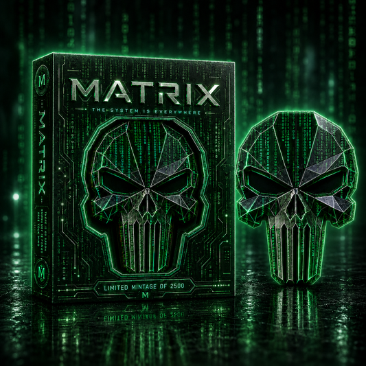 2026 Matrix Code Skull Colorized 3 oz Copper Collectible