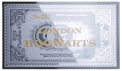 In Stock! 2026 Samoa Harry Potter Hogwarts Express Ticket 3g Silver Foil Coin