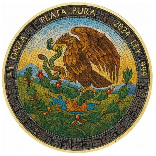 2024 Mexico Libertad Mosaic Eagle & Snake Edition 1 oz Silver Coin (12/30)