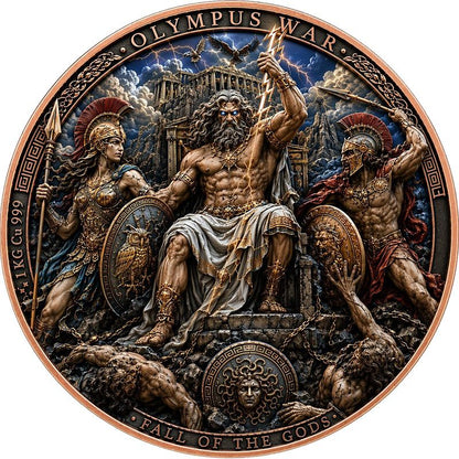 Olympus War - Fall of the Gods 1 Kilo Copper Medal (06/16)