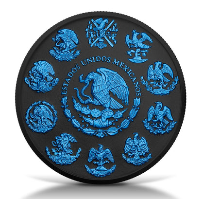 In Stock! 2024 Mexico Libertad Black Platinum Ice Edition 1 oz Silver Coin