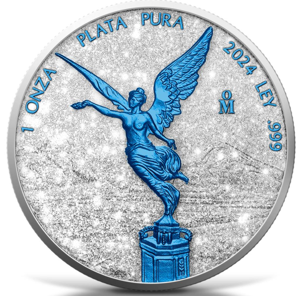 In Stock! 2024 Mexico Libertad Diamond Dust Ice Edition 1 oz Silver Coin
