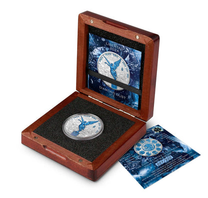 In Stock! 2024 Mexico Libertad Diamond Dust Ice Edition 1 oz Silver Coin
