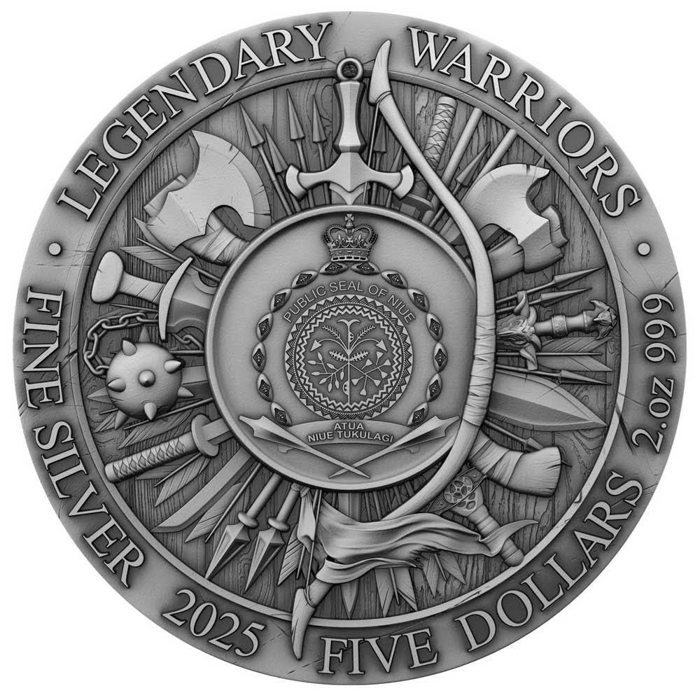 T&S Legendary Warriors Miyamoto Musashi 2 oz Silver OGP w/Box & COA (500 Mintage)