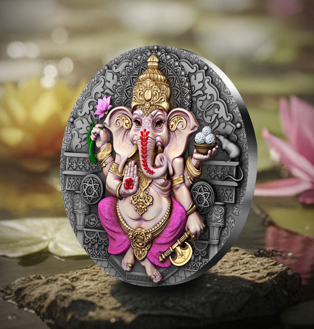 T&S 2025 Niue Ganesha 2 oz Silver Coin (12/29)