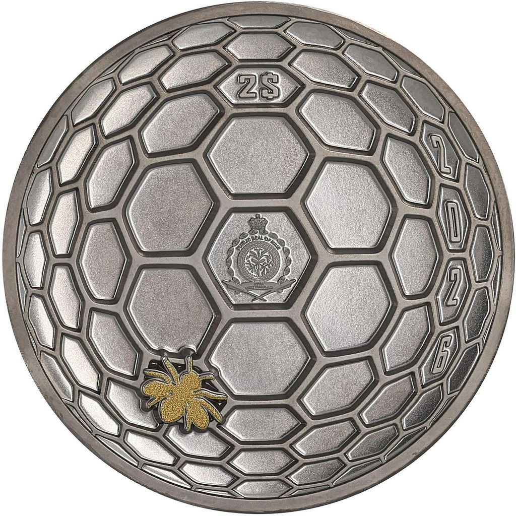 2026 Niue Bionic Genesis Bee 2 oz Silver Coin (12/22)